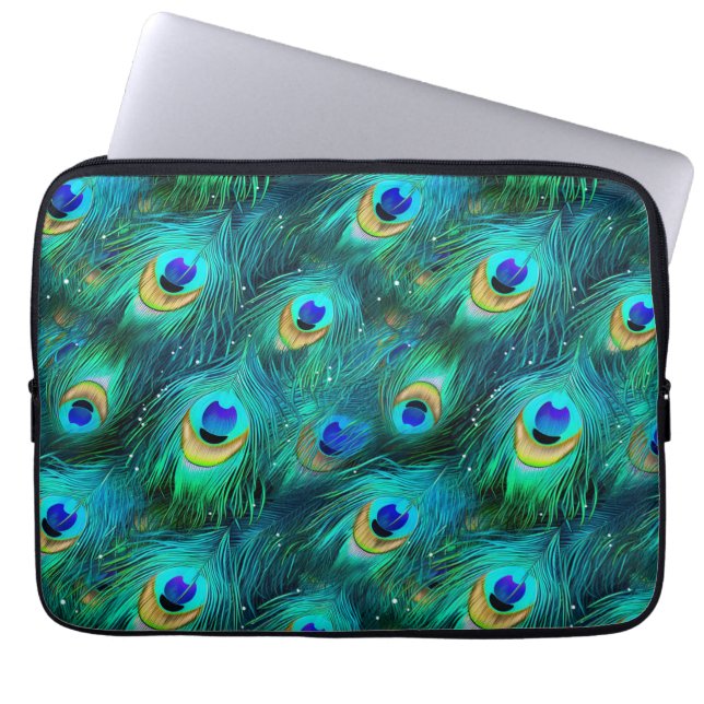 Pfauenglorie Laptopschutzhülle (Vorderseite)