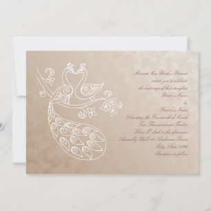 Pfauenhochzeit, Alpana-Stil Einladung