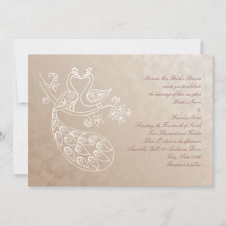 Pfauenhochzeit, Alpana-Stil Einladung
