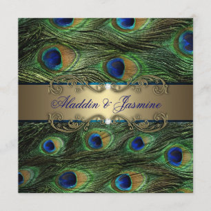 Pfauenhochzeit Einladung