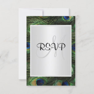 Pfauenhochzeit RSVP Karte
