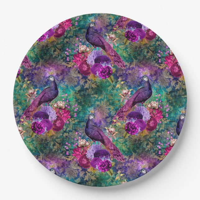 Pfauenhochzeiten liefern Papierfräsen-Teller Pappteller (Vorderseite)