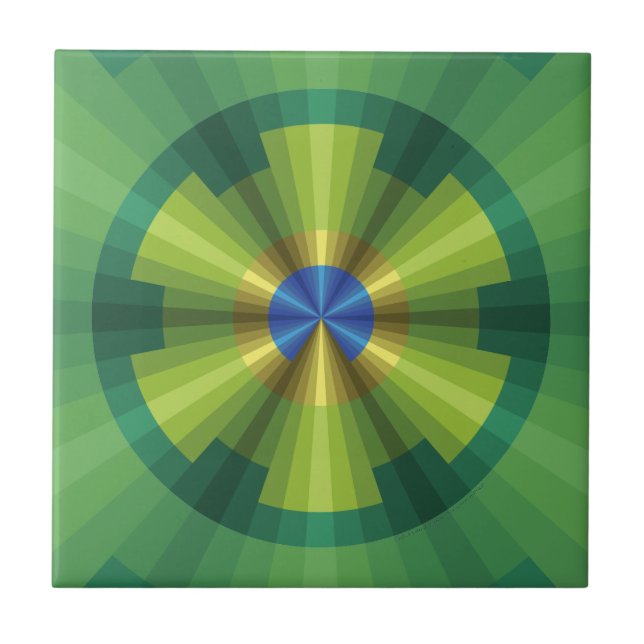 Pfauenillusion Tile Fliese (Vorderseite)