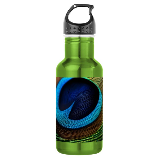 Pfauenjuwel Edelstahlflasche (Vorderseite)