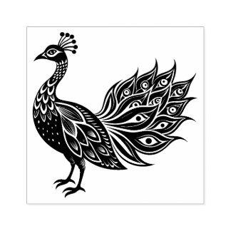 Pfauenkautschuk-Briefmarke Gummistempel