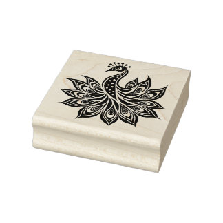 Pfauenkautschuk-Briefmarke Gummistempel