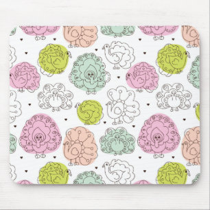 Pfauenkinder Tapete vintage Mousepad
