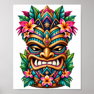 Pfauenkrone Tiki Poster