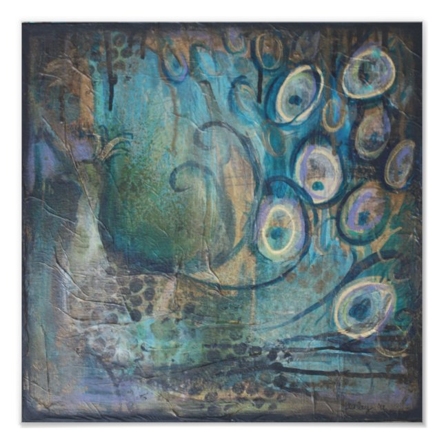 Pfauenkunst Fotodruck (Vorne)