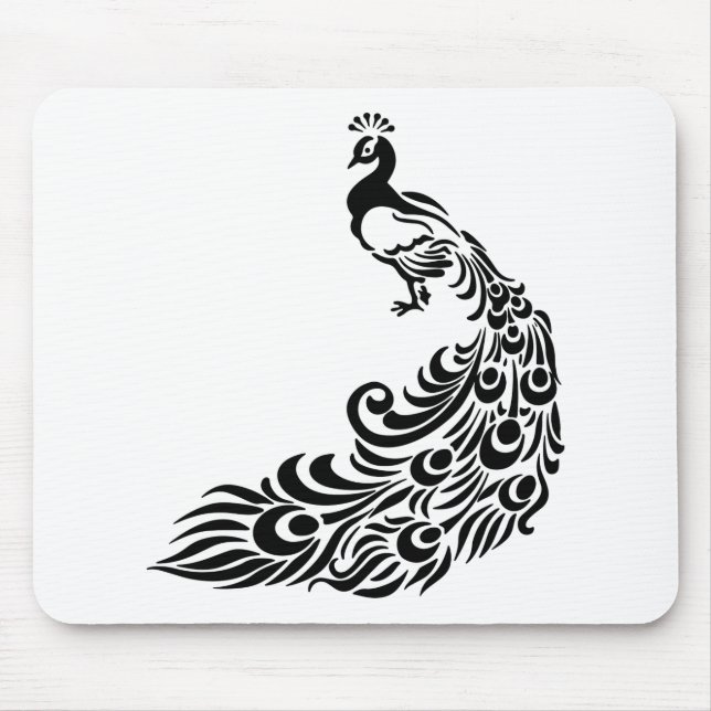 Pfauenkunst Mousepad (Vorne)