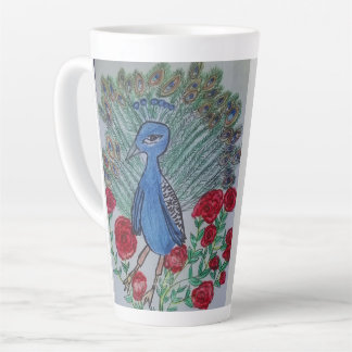 Pfauenliebesrosenzeichnung milchtasse