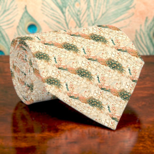 Pfauenmuster-Halstuch nach Maß Krawatte