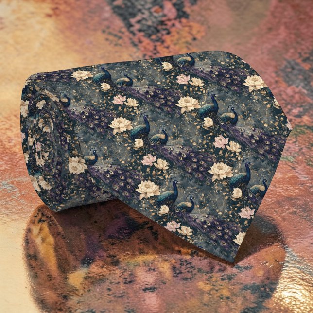 Pfauenmuster-Halstuch nach Maß Krawatte (Von Creator hochgeladen)