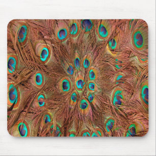 Pfauenmuster Hintergrund Mousepad
