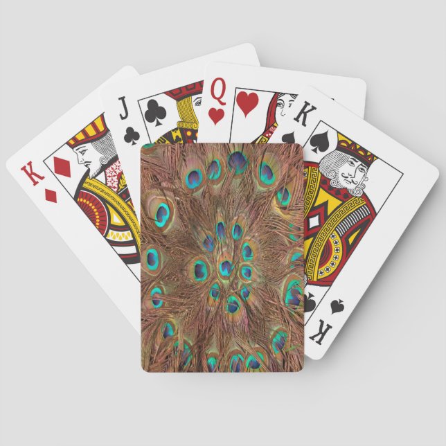 Pfauenmuster Hintergrund Spielkarten (Rückseite)
