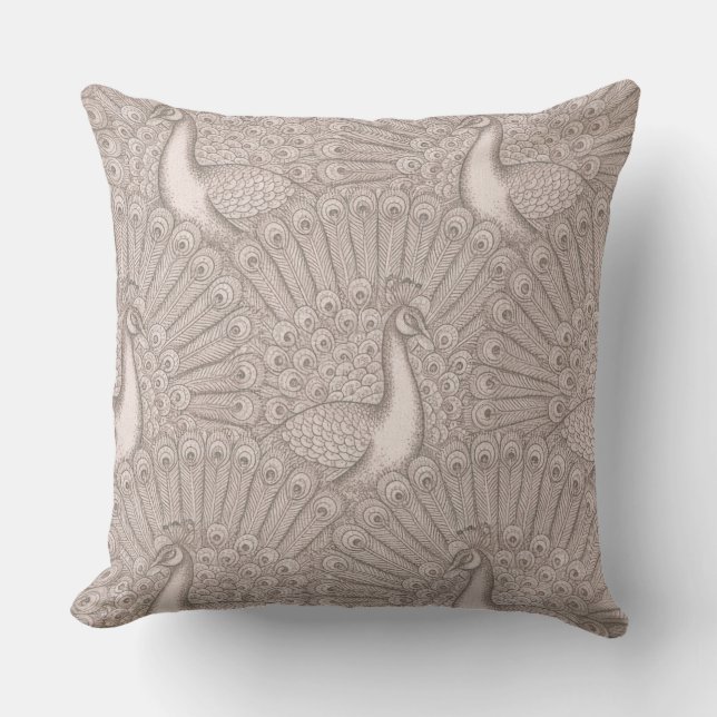 Pfauenmuster Kissen (Vorderseite)