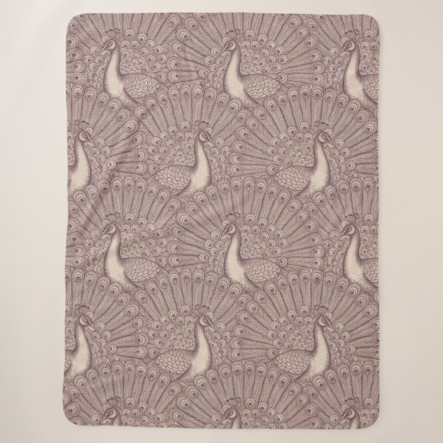 Pfauenmuster Sherpadecke (Vorderseite)