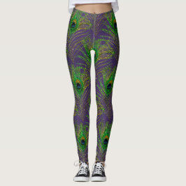 Pfauenplumpe Glitzer Leggings