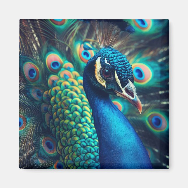 Pfauenprofil Magnet (Vorne)