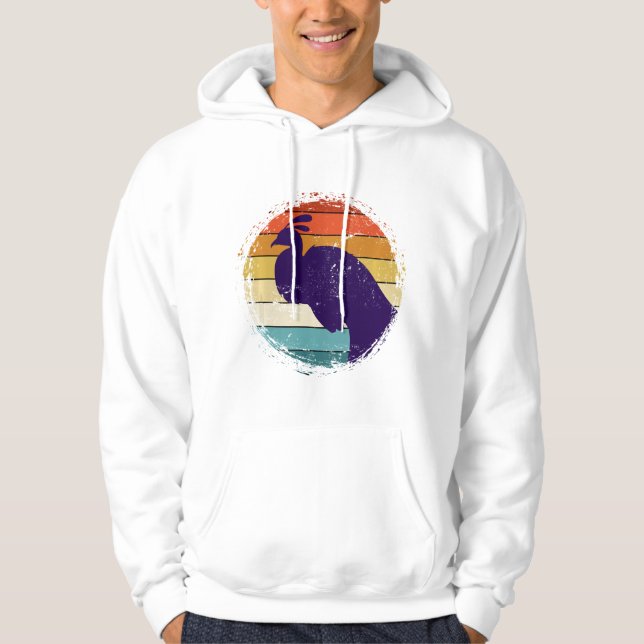 Pfauenpullover Hoodie (Vorderseite)