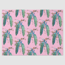 Pfauenreihe Design 6 rosa Tissue Seidenpapier
