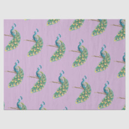 Pfauenreihen Design 3 Lilac-Tissue Paper Seidenpapier