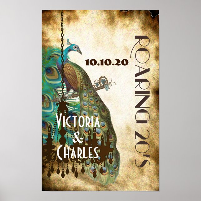 Pfauenroaring 20's Wedding Poster (Vorne)