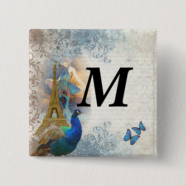 Pfauensammlung Paris Button (Vorderseite)