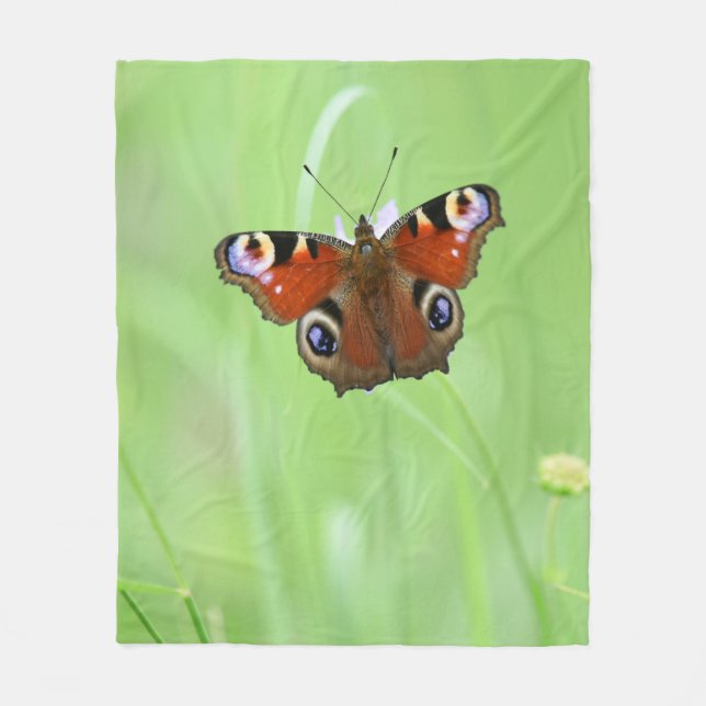 Pfauenschmetterling Fleecedecke (Vorderseite)
