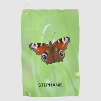 Pfauenschmetterling Golfhandtuch