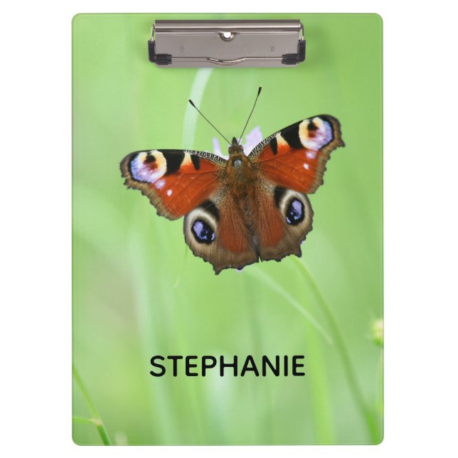 Pfauenschmetterling Klemmbrett (Vorderseite)