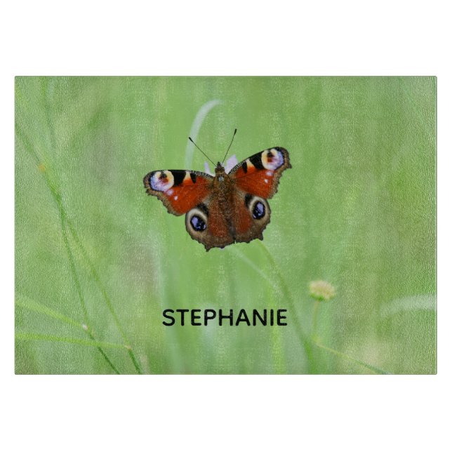 Pfauenschmetterling Schneidebrett (Vorderseite)