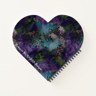Pfauenschmetterlinge Lila von KABFA-Designs Notizbuch