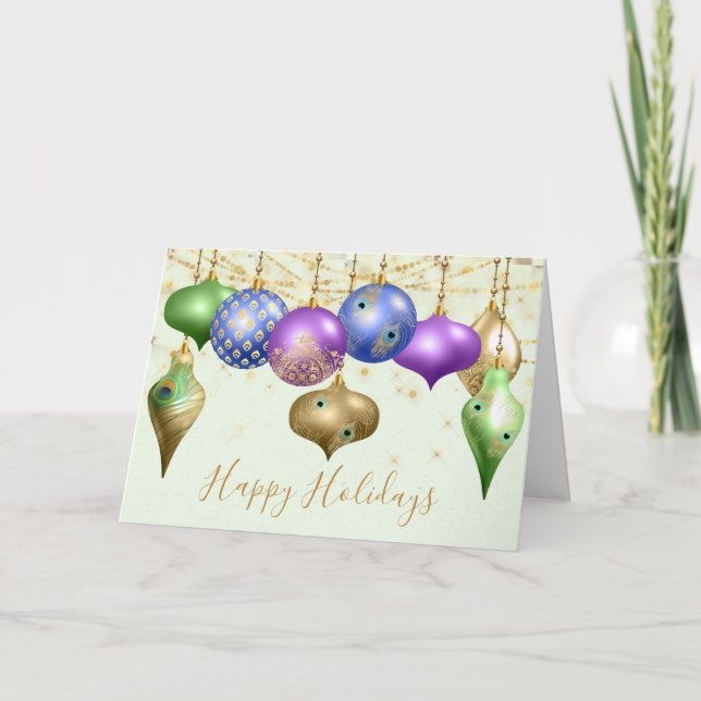 Pfauenschmuck Foto Weihnachten (Vorderseite)