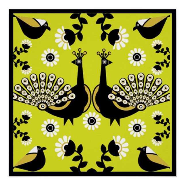 Pfauenschmuck und -dekoration poster (Vorderseite)