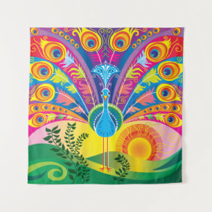 Pfauenschwanz-Radiance Wandteppich