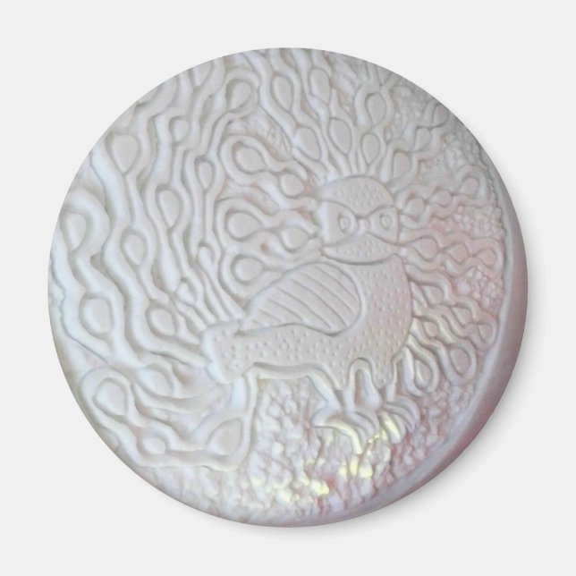 Pfauenskulptur, Hotel de Glace, Quebec Magnet (Vorne)