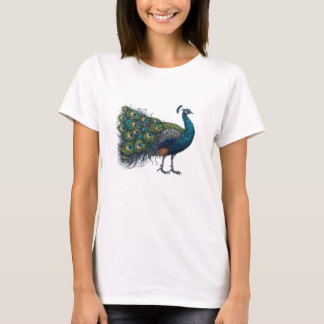 Pfauenvogel Grunddunkler T - Shirt