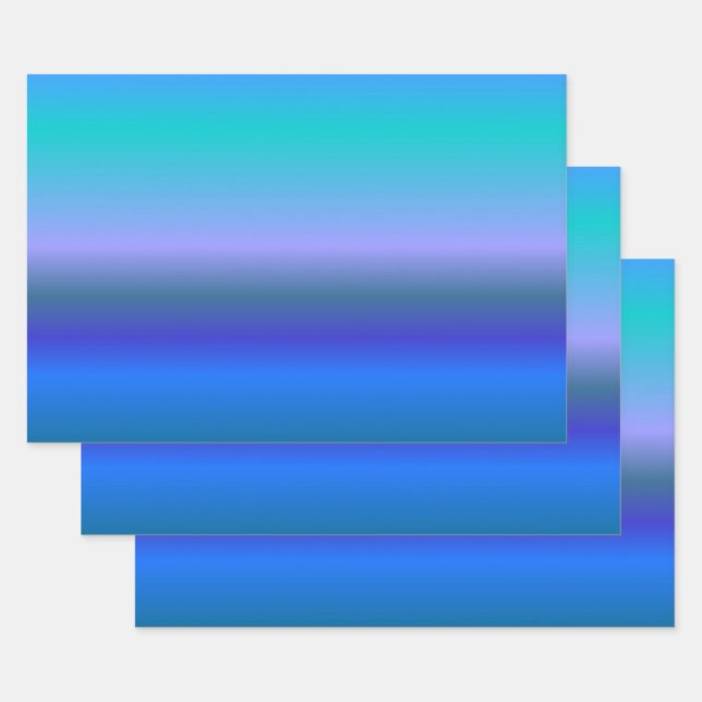 Pfauenwaschpapierblätter Geschenkpapier Set (Set)