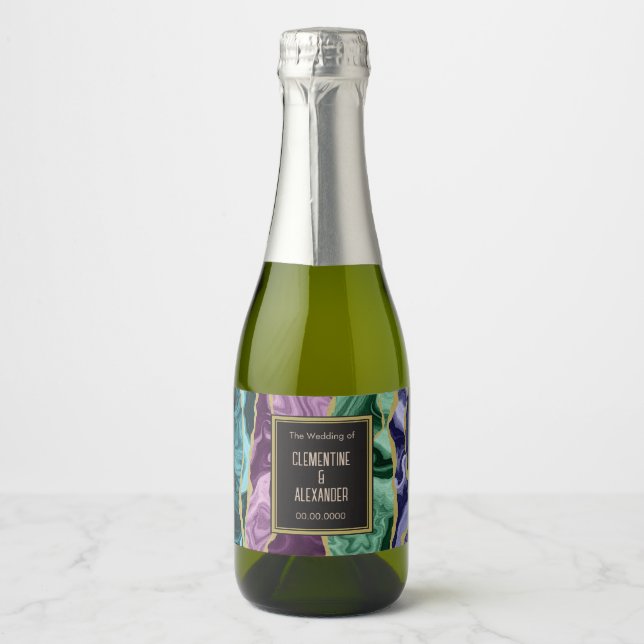 Pfauenwasserfarbene Achat-Miniatur (Vorderseite)