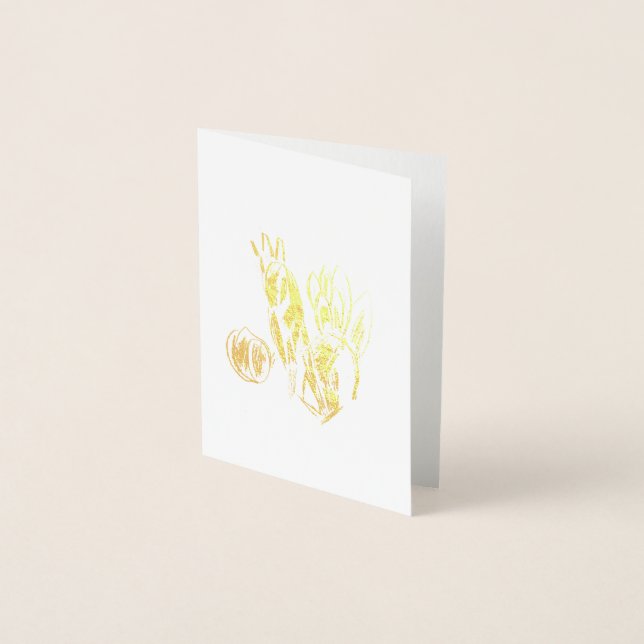 Pfauenzeichn Folienkarte (Vorderseite)