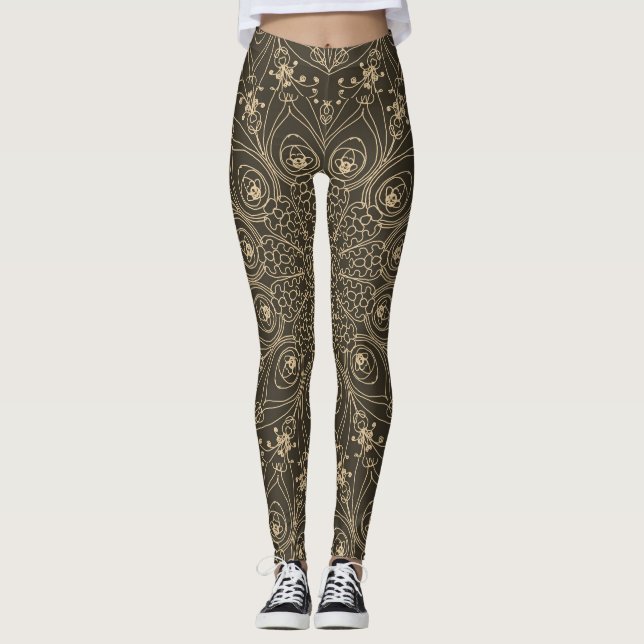 Pfauinspirationen Leggings (Vorderseite)