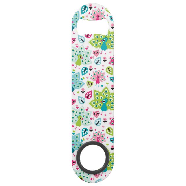 Pfauvogel und -eule speedflaschenöffner (Vorderseite)