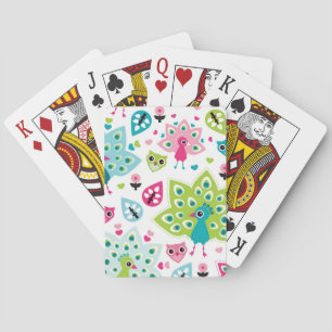 Pfauvogel und -eule spielkarten