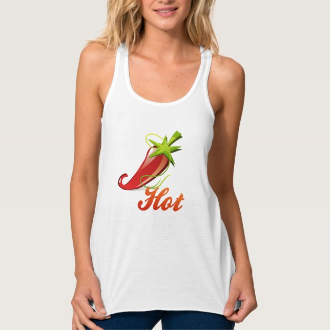 Pfeffer aus rotem Chili "heiß" Tank Top (Vorderseite)