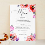 Pfeffer Hochzeit von Aquarellblumen Menükarte<br><div class="desc">Sommerbotanischer Blumengarten Skript Hochzeitsmenü mit Aquarellmohn. Geeignet zum Geburtstag,  Jubiläum und jedes andere Party. Bitte kontaktieren Sie mich,  wenn Sie weitere Informationen benötigen.</div>