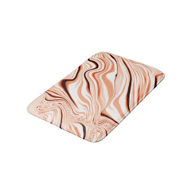 Pfeffer in beigen, gebogenen, braunen Flaschen Badematte (Schrägansicht)