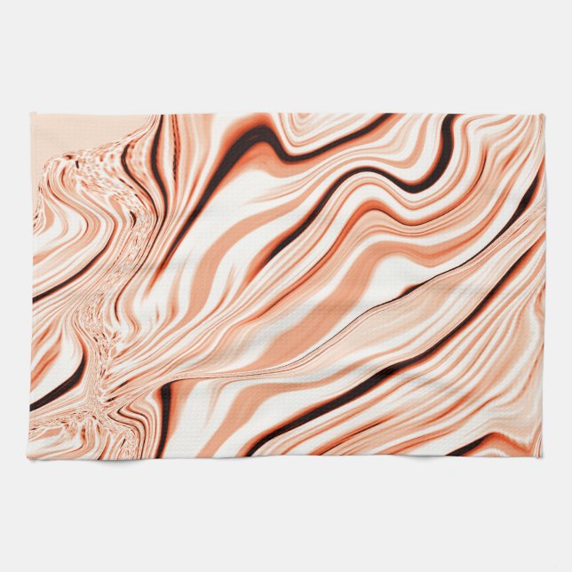 Pfeffer in beigen, gebogenen, braunen Flaschen Geschirrtuch (Horizontal)