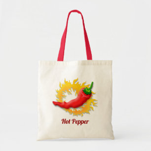 Pfeffer mit Flame Tote Tasche