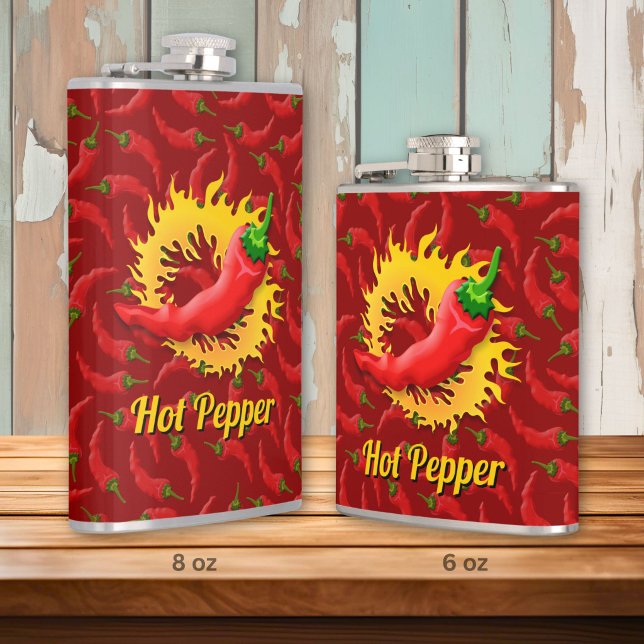 Pfeffer mit Flammen-Hip-Flask Flachmann (Von Creator hochgeladen)